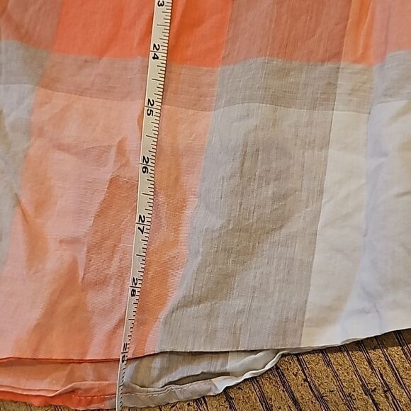 Alfani gray orange plaid button down shirt XL 100% cotton - Picture 7 of 12